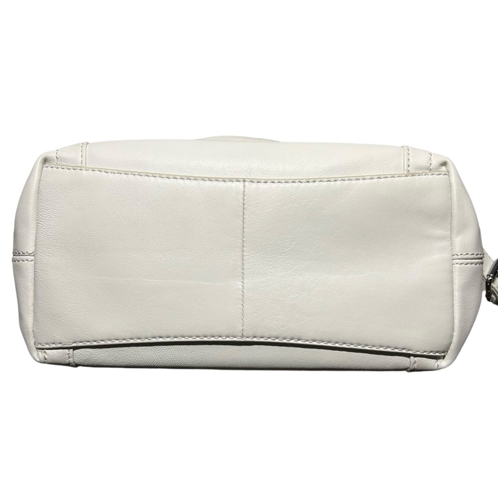 Frye Lena Zip Leather Hobo Bag White Crossbody Shoulder Purse Minimalist - Picture 7 of 16